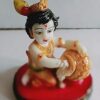 Sri Sainath Enterprises Lord Krishna Makhan Chor Statue Murti Marble Finish, Home Temple Pooja Use, Office Temple, Gifted use Item Statue Decorative Showpiece