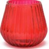 OGGN Glass Mosaic Tealight Candle Holder Set/T-Light Holder for Diwali Decoration Items, Red (Pack of 4)