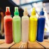 Buyent ® Trendy Decor Rangoli Colors Set of 5 Rangoli Colors Powder Bottles for Floor Rangoli Tube Bottles Ceramic Colours Rangoli Color Powder Rang Sand for Navratri Diwali Pooja
