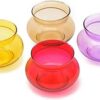 OGGN Glass Handi Candle Holder Set/T-Light Holder for Diwali Decoration Items, Multi (Pack of 4)