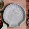 Handmade Ceremic Shell Plate/Candle Holder/Jewelery, Beads Storage | Home Decoration & Gifts Under 500 (Single Ceremic Shell Plate/Holder)
