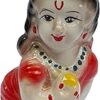 Krishna Statue for Pooja Ceramic | Lord Krishna Statue for Gift | god Statue for Pooja Room | Baby Krishna Hindu God Statue