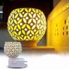 Ramit Ceremic Glass Kapoor Dani, Electric Camphor Diffuser,Karpooram Machine, |Multipurpose Incense Aroma Dhoop Dani,Kapoor dani |Electrical Night Light Lamp for Puja, Office, Home (Yellow)