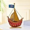 CraftVatika Metal Turkish Ship Boat Naav Showpiece Home Decoration Items for Living Room Figurine for Home Decor Bedroom Tabletop Desktop Side Corner, Home Decorative Items (Type 2),Multicolor