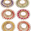 Prapti Handicrafts Handmade Tealight Candle Holders for Diwali Decoration,Home Decor Gifts Items/Diya for Home Office Pooja,Durga Puja Gift Sets (Multi Ring Big, Pack of 6)