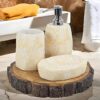 Ceramixs Ghar Ceramic Bathroom Accessories Set for Utility and Bathroom Decor | Liquid Soap Dispenser, soap Tray, Toothbrush Holder Hand Crafted (Color : Yellow) NNBATH_007
