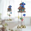 Hindcraft Wind Chimes for Balcony & Living Room – Positive Energy Home Décor, Perfect Rakhi Gift for Sister | Hanging Decoration & Showpieces with 5 Bells, Ideal for Housewarming