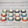 IKBOE Ceramic Handcrafted Hand Painted Table Top Tea Light Candle Holder for Home Decoration with Tea Lights (Set of 12)