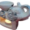 Pure Source India Elephant Shape Aroma Burner Coming with 1 pcs Free Candles (Antique White)
