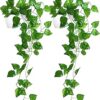 fancymart Plastic Pack Of 2 Artificial Vine Plants Falling With Small Size Pot-Natural Touch&Feel Home Décor-Perfect For Home And Office Decoration-Size 45 Cm | Artificial Plant