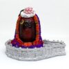 the monument shop Ceramic Shri Baba Mahakal Jotirling Vastavik Swaroop Handcraft Idol of Baba Mahakaal, Made in India Best Item, Puja and Car Dashboard- White, Medium