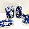 Your Local Store_Blue Flower Design ( Pack of 4 )
