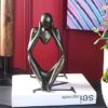 The Artment Thinker Statue Thoughts Accents - Table Showpiece for Home Decor, House Warming Bedroom, Living Room, Office & Restaurant Decorative Items for Table, Set of 1 - Grey (Style - 2)