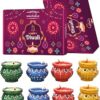 Indian Karigar Matki Diya For Diwali Decoration Items For Home Decor Navratri Diwali Gift Items Wax Diwali Diyas For Decoration For Diwali Gifts For Family And Friends Corporate Deepak Deepam Set Of 8 (Matki Diya)