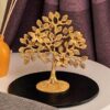 RIZIK STORE? Pure Brass Kalpavriksha Tree Showpiece (7.5Inch,650g) - Good Luck Home Decor with Antique Polish for Living Room Table Decoration (Design 5)