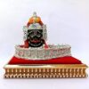the monument shop Baba MAHAKAL SHRINGAR SWAROOP jotirling with Beautiful Wooden Base Handcraft Idol of Baba mahakaal, Made in India Best Item for Gift, puja and car deshboard