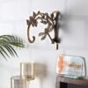 Two Moustaches Brass Dragon Fly Style Handmade Brass Wall Lantern Diya Hanger - Royal Brown