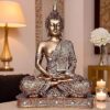 Global Grabbers New 25 Centimetre Meditating Sitting Buddha Statue showpiece Idol Home Decor Items for Living Room and Gifts (GOL2-BS2)