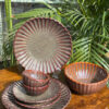 Crimson Glaze Premium Dinner Set (Set of 7)
