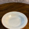 White Pasta Plate with Brown Rim (7inc)