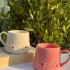 Pink & White Lilly Flower Pinterest Coffee Mugs Combo (Set of 2)