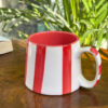 Red Lines Tea Cup