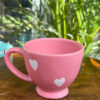 Pink Hearts Tea Cup