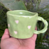 Whirl of Hearts Coffee Mug (Green)
