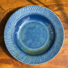 Blue Glaze with Lines Border Pasta Plate (9.5inc)