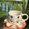 Blushing Brews Coffee Mug with Saucer Set