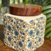 Blue Decal Print Multi-Floral Airtight Jar