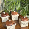 Tea, Coffee & Sugar & Salt Airtight Jar Combo Set (Set of 4)