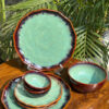 Emerald Ember Premium Dinner Set (Set of 7)