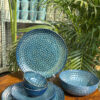 Celestial Blue Luxe Dinner Set (Set of 7)