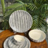 Black Willow Charm Handcrafted Premium Dinner Set (Set of 7)