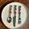 Tulip Crest Handcrafted Cutlery Set (Set of 3)
