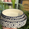 Dark Blue Moroccan Pattern Serving/Salad Bowl Set (Set of 3)