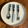Midnight Bloom Handcrafted Cutlery Set (Set of 3)