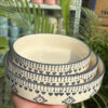 Grey Floral Design Serving Bowl Set (Set of 3)