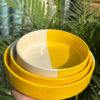 Yellow Dual Shade Serving/Salad Bowl Set (Set of 3)