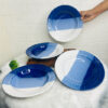 Blue & White Pasta Plate 10 inch (Pack of 1)