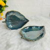 OLIVE GREEN LEAF PLATTER SET OF 1