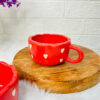Cherry Red Heart Mug Set ? Scallop & Classic