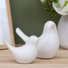 CraftVatika Love Bird Showpiece for Home Decor, White Bird Couple Pair Figurine for Indoor Outdoor Garden Balcony Shelf Table top Home Decorative Items