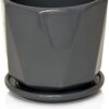 Goleaf Classic Diamond Ceramic Pot-Grey Small for Indoor/Outdoor/Home/Office Plants-(Size-10x10x10)