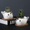 Unicorn Themed Ceramic Plant Pots Tabletop Mini Container Decorative Indoor Outdoor Garden Animal Cartoon Planters Desk Aloe Cactus Succulent House Flower vase Home Vase Decor