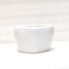 METIER Heart Shape Ceramic Flower Planter for Plants/Desk Office Home Indoor Outdoor Decoration Color White Pack of 1