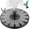 VishBin Solar Fountain, 3.5W Solar Powered Bird Bath Fountains with Flower, Outdoor Water Feature Solar Fountain Pump with 7-in-1 Nozzles, 4 Fixed Pipes for Humingbirds, Garden, Pool, Pond
