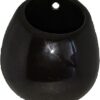 DDSS MM-42 Black Ceramic Hanging Planter Wall Planter Porcelain Flower Pots Succulent Holder for Garden Herbs Plants Indoor Outdoor Use - Black (Pack of 1pc)