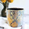 FOX & FERN Premium Imported Ceramic Planter for Vibrant Garden | Enhance The Ambiance of Your Home, Office or Garden (Dia. 5Inch) (GA133B-096-GG)